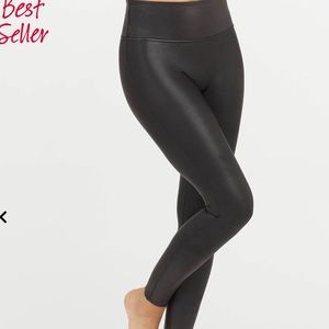 Spanx Leather leggings, medium